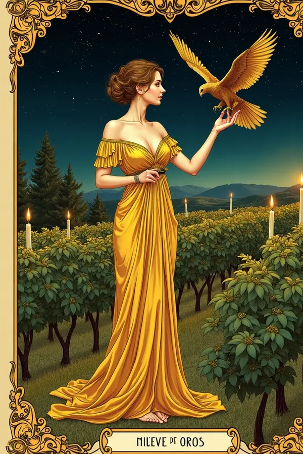 Carta del tarot Nueve de Oros