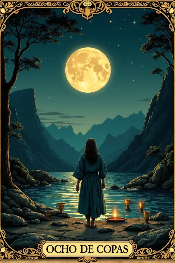 Carta del tarot Ocho de Copas