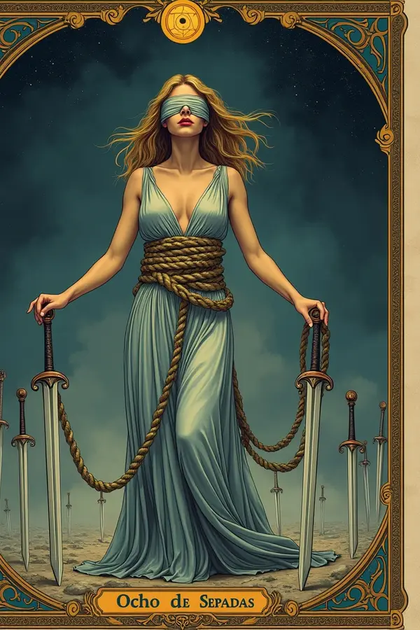 Carta del tarot Ocho de Espadas