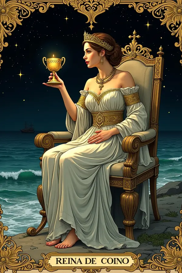 Carta del tarot Reina de Copas