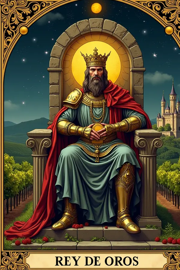 Carta del tarot Rey de Oros