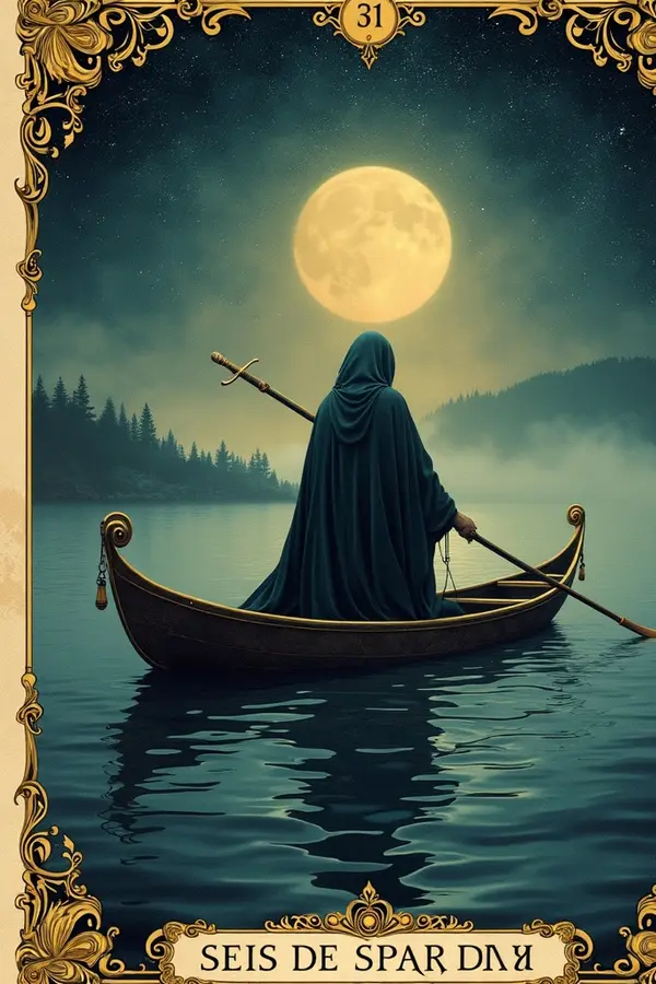 Carta del tarot Seis de Espadas