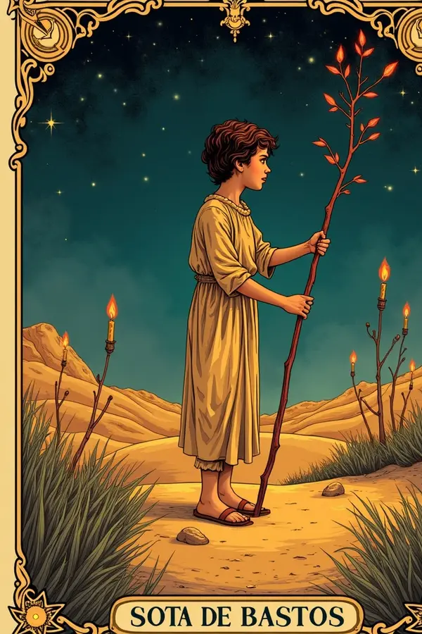 Carta del tarot Sota de Bastos