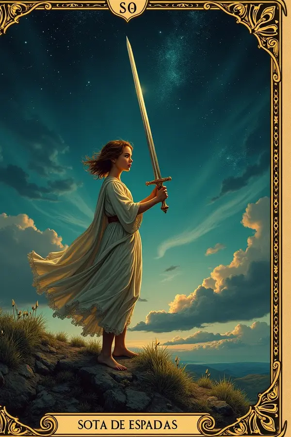Carta del tarot Sota de Espadas