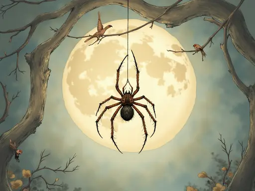 Ilustración del sueño: araña
