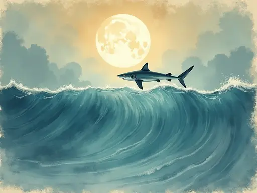 Ilustración del sueño: tiburón